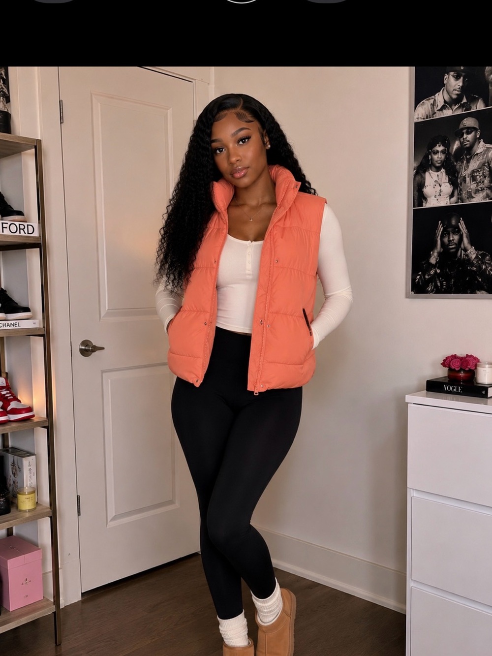 Y2K Soft Girl Old Navy Coral Quilted Cozy Puffer Vest